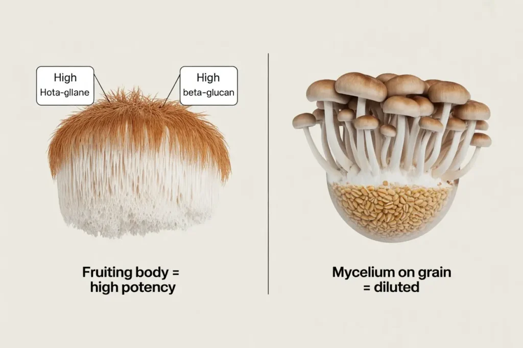 Fruiting Body vs Mycelium