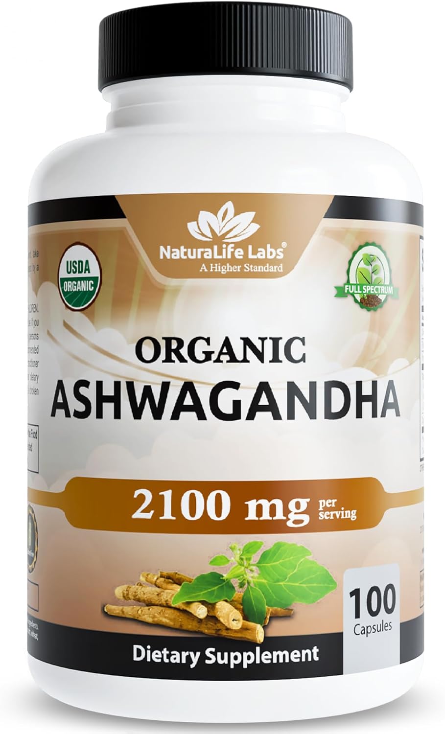 NaturaLife Labs Organic Ashwagandha 2100 mg per Serving