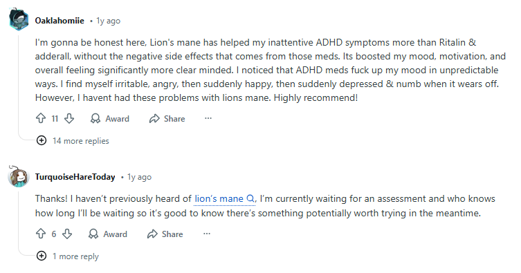 What Reddit Actually Says About lions mane
