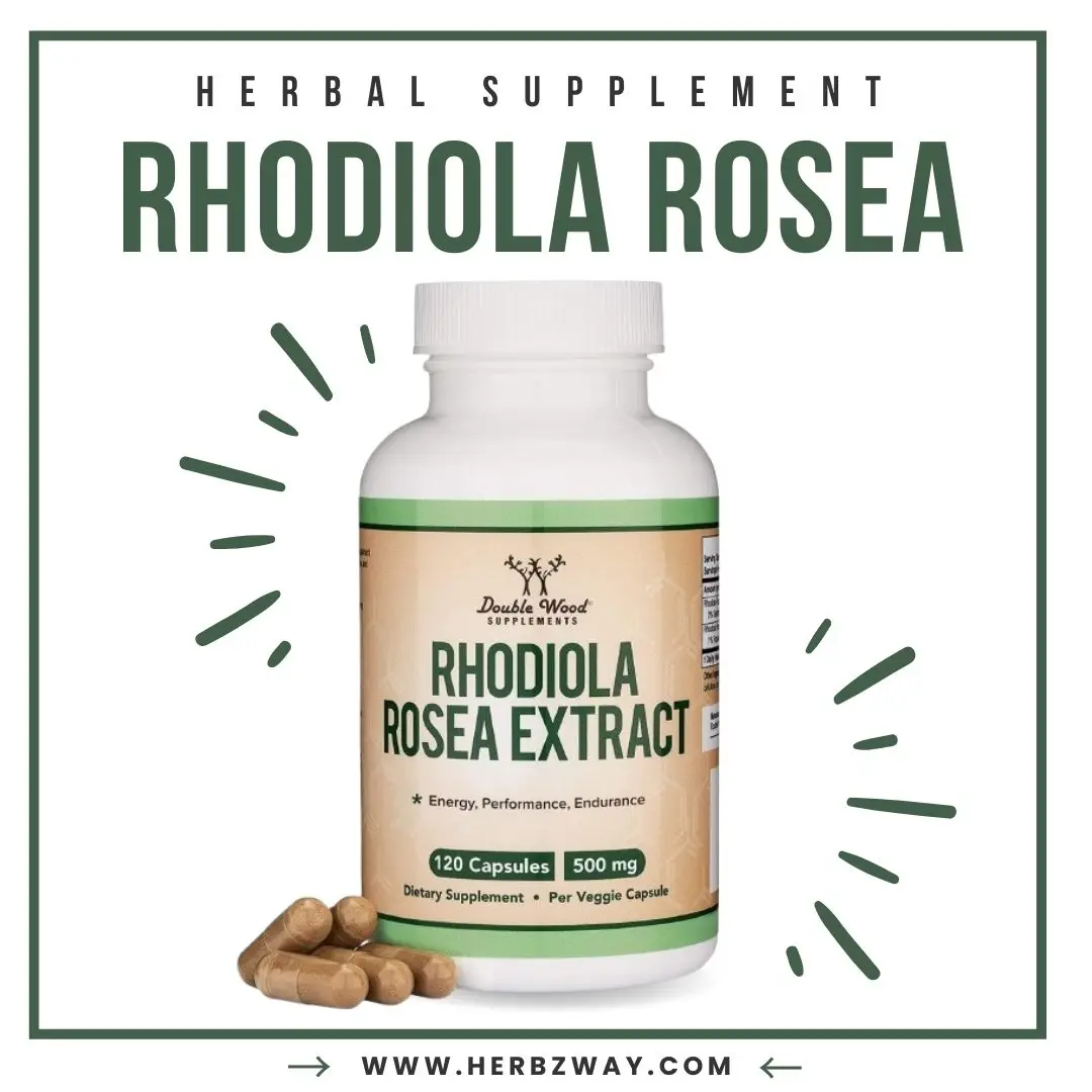 Rhodiola Rosea Supplement 500mg, 120 Vegan Capsules