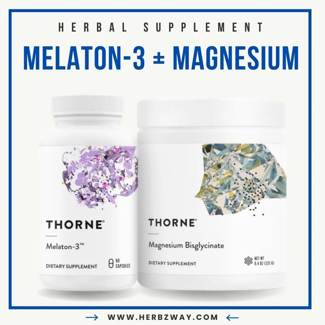 THORNE - Sleep Support Duo - Magnesium Bisglycinate Powder + Melaton-3 for Restful Sleep