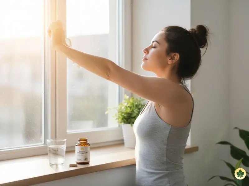 Ashwagandha in the morning for natural energy and focus without stimulants