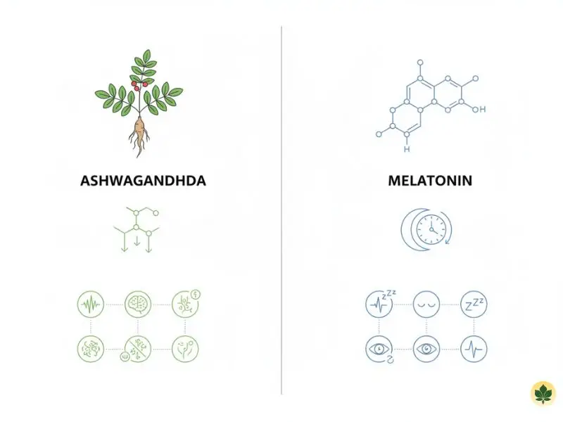 How ashwagandha reduces stress and how melatonin regulates sleep cycles