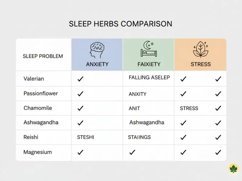 Best herbs for sleep based on different sleep problems