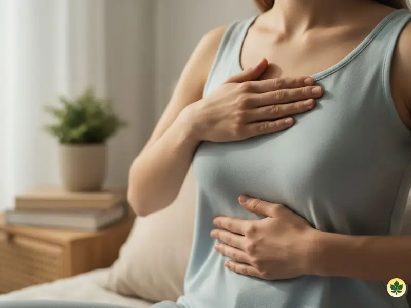 Demonstration of deep breathing exercises to relieve acute anxiety.