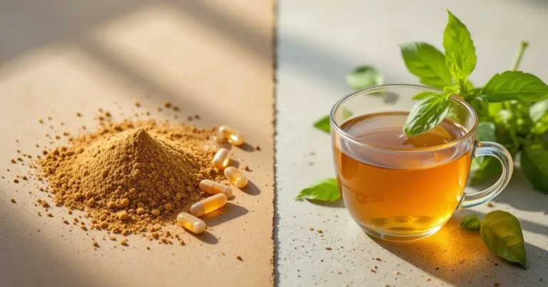 Holy Basil vs Ashwagandha adaptogenic herbs used for stress and wellness support