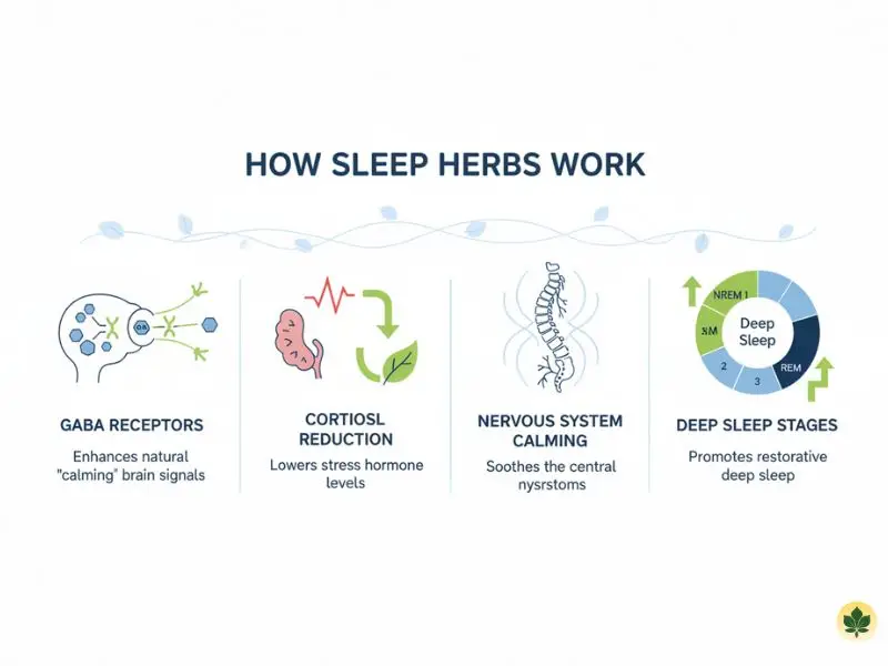 How herbs for better sleep work on GABA receptors and cortisol