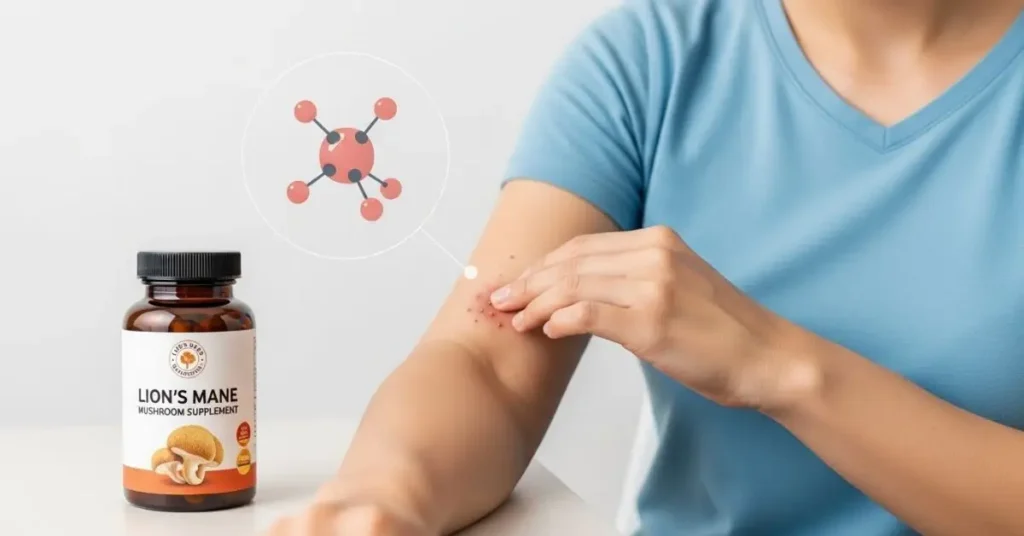 Lions mane mushroom side effects skin rash itching