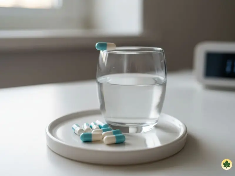 Magnesium glycinate supplements taken before bed to improve sleep quality naturally