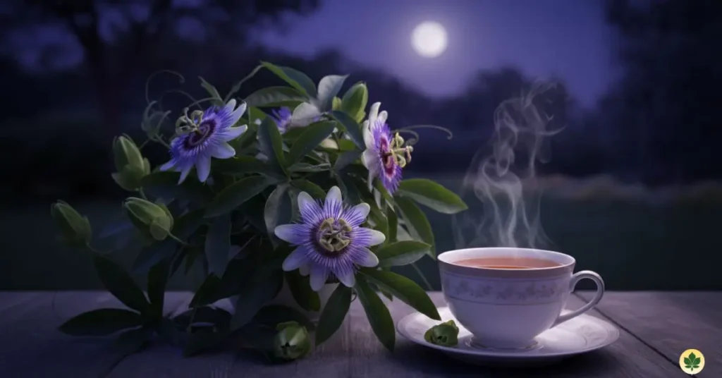 Passionflower herb used to calm anxiety and improve sleep naturally