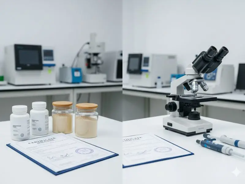 Third-party tested reishi mushroom supplements for purity and potency