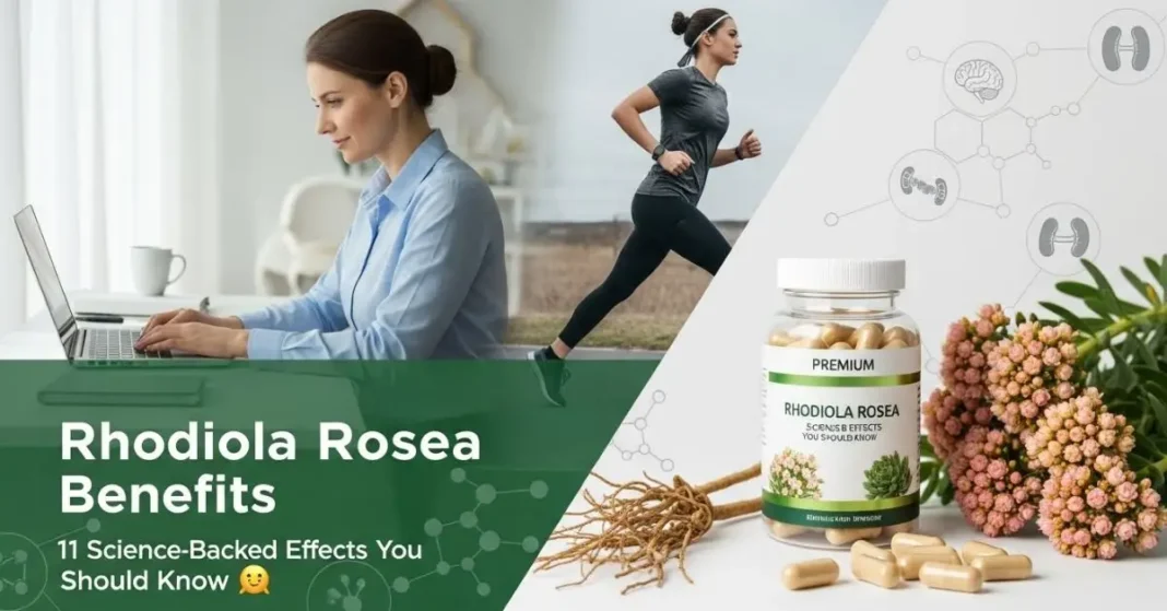 Rhodiola rosea benefits for stress relief, energy, focus, and performance