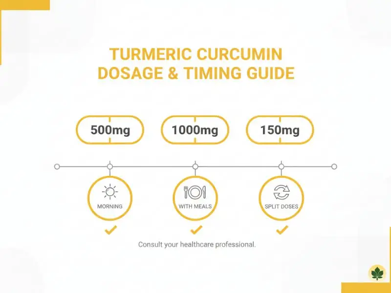 Turmeric curcumin dosage and best time to take it
