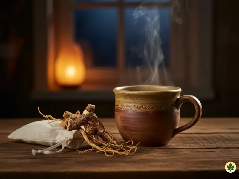 Valerian root tea used as a natural sleep remedy for falling asleep faster