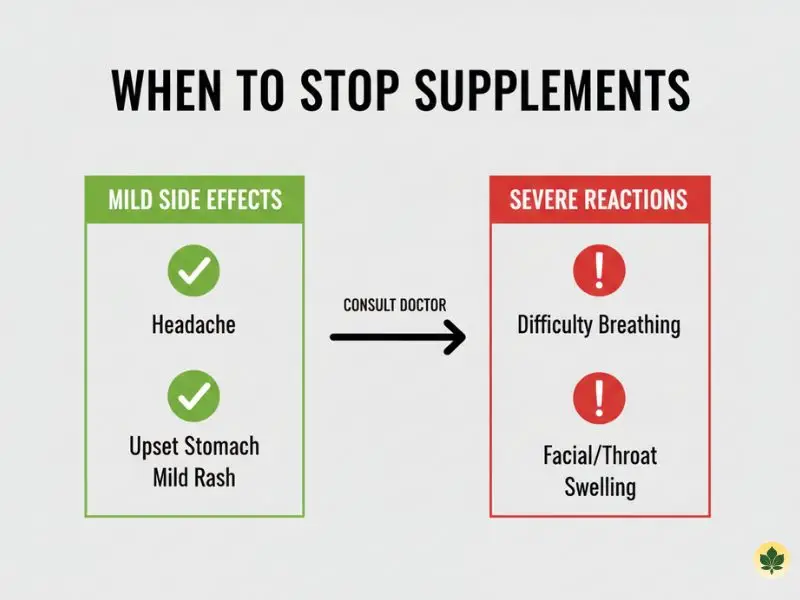 When to stop taking lions mane due to side effects