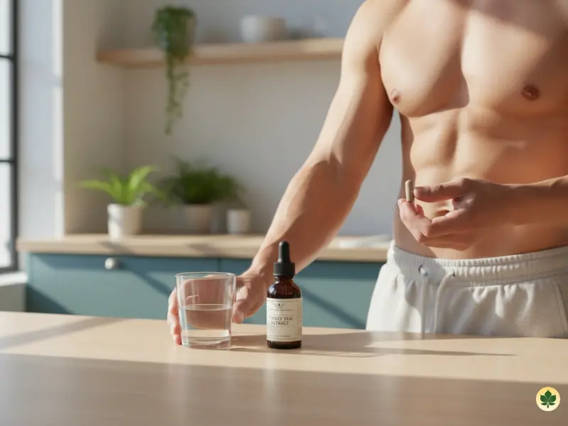 Daily turkey tail supplement routine for immune system support