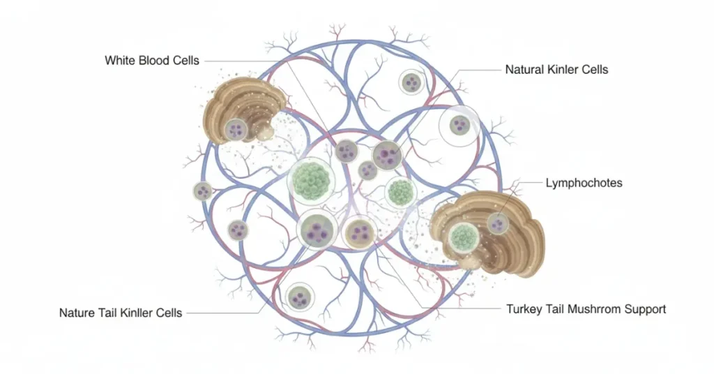 Turkey tail mushroom benefits for immune system support