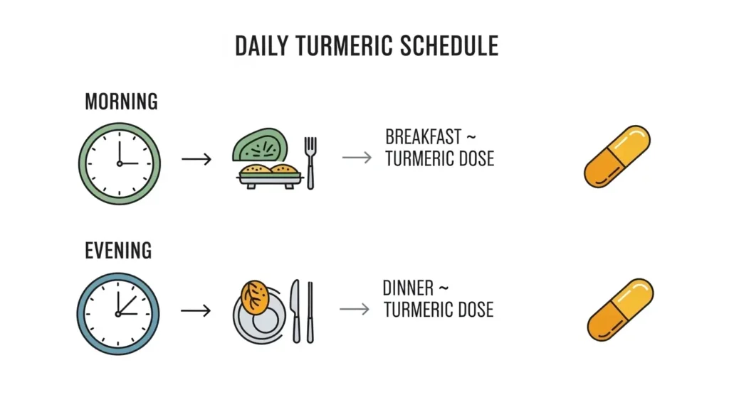 Example of daily turmeric supplement schedule