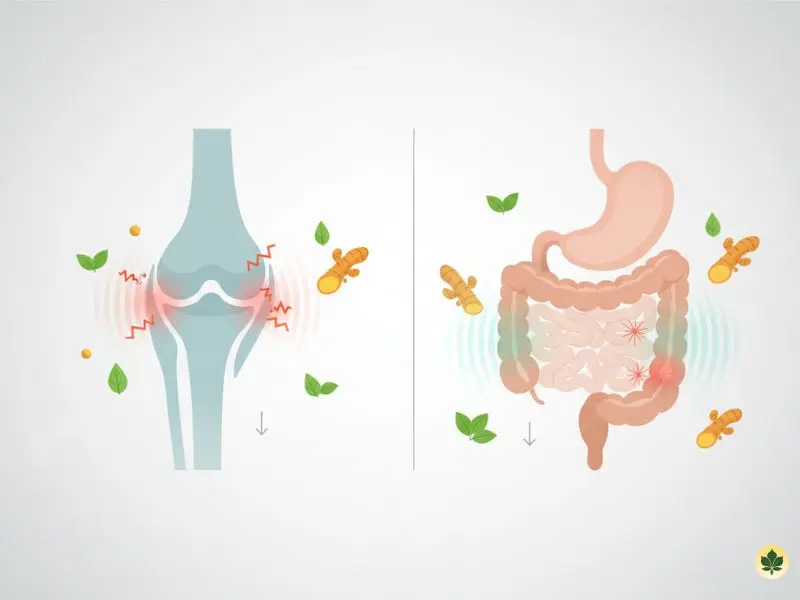 How anti-inflammatory herbs reduce inflammation in joints and the digestive system