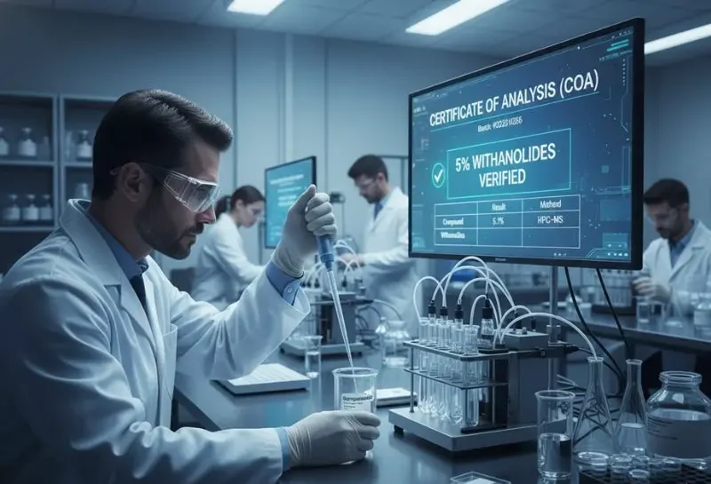 ksm-66 ashwagandha coa lab testing supplement quality verification