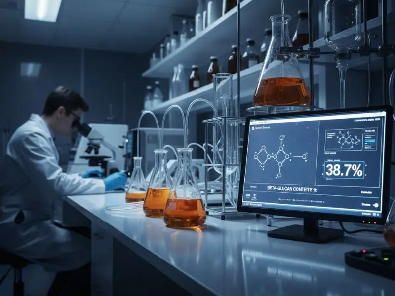 mushroom supplement lab testing beta glucan analysis quality control