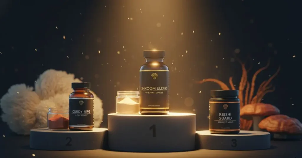 best mushroom complex supplements ranked top picks podium comparison