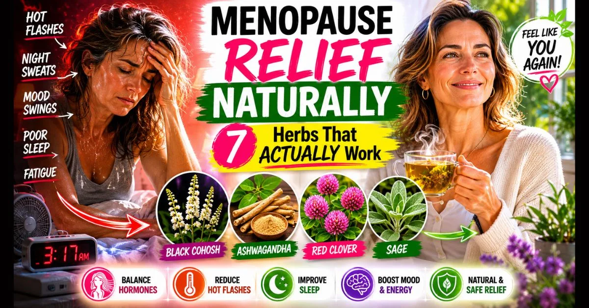 Natural Herbs for Menopause Relief that actually work for symptoms like hot flashes and sleep