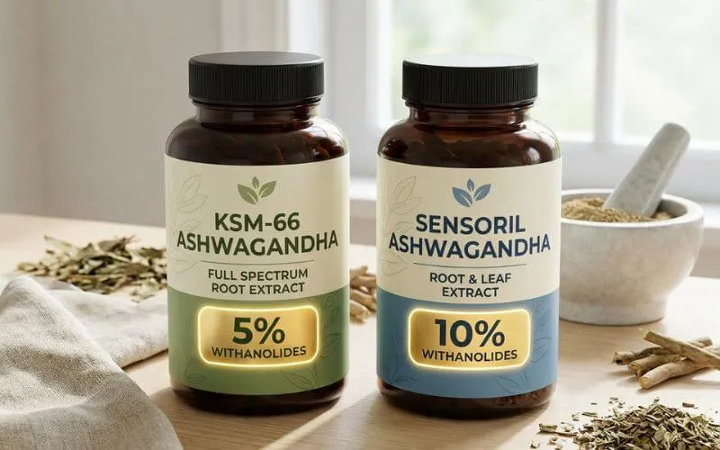 KSM-66 vs Sensoril ashwagandha supplement comparison