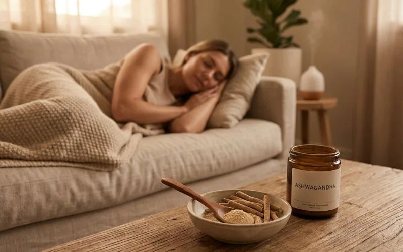 ashwagandha menopause sleep stress cortisol relief