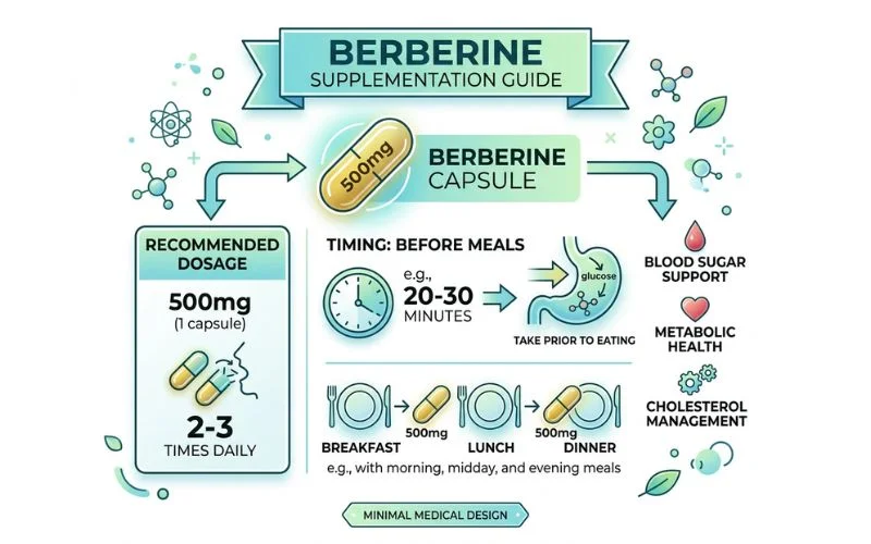 berberine dosage for diabetes 500mg before meals guide