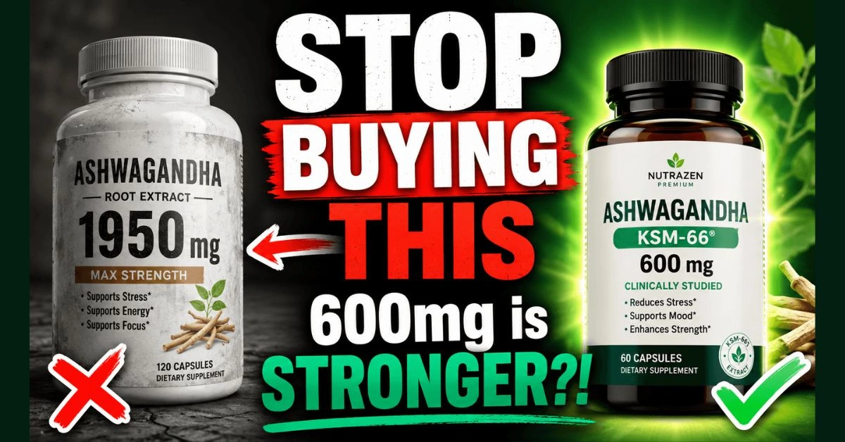 best ashwagandha supplement 2026 comparison 600mg KSM-66 vs 1950mg generic