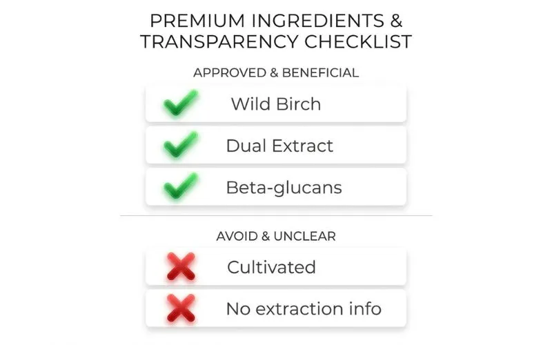 how to choose chaga mushroom supplement dual extract and beta glucans