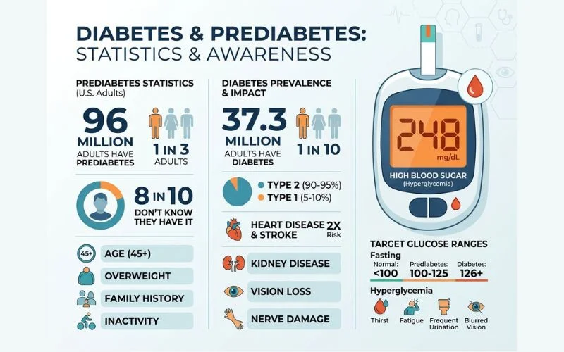 diabetes and prediabetes statistics blood sugar global data