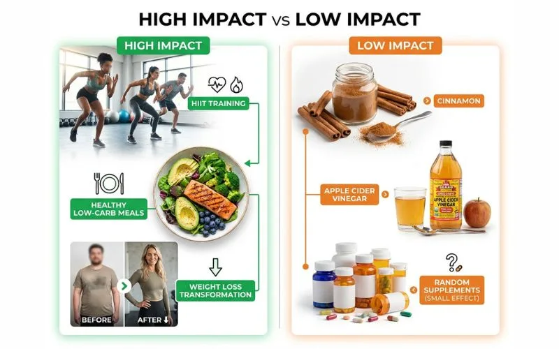 natural blood sugar control high impact vs low impact methods comparison